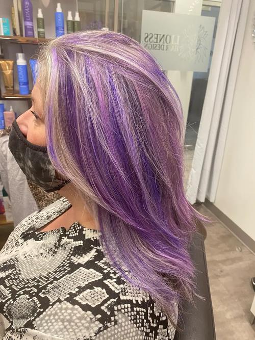 Hair Extensions photo, Denver Colorado. When she came to me, her hair was dull, not shiny, but she w(..)